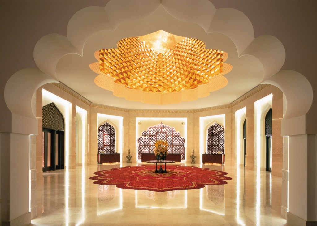 The lobby of the hotel