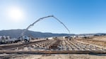Construction at the site of Helion’s planned fusion power plant in Malaga, Wash., in Chelan County. The company has a power purchase agreement to provide energy from the facility to Microsoft by 2028. It announced that it had begun work at the site in 2025.