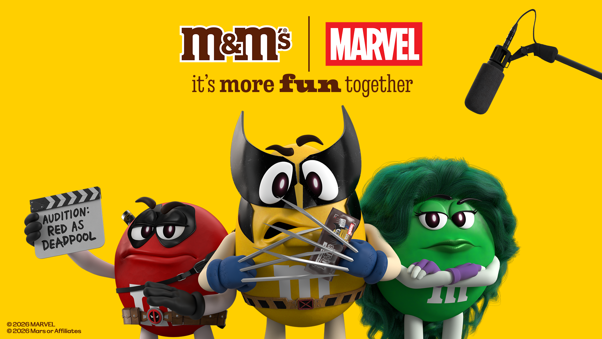 Mars and The Walt Disney Company unite for a global collaboration starring M&M’S® and Marvel in 2026