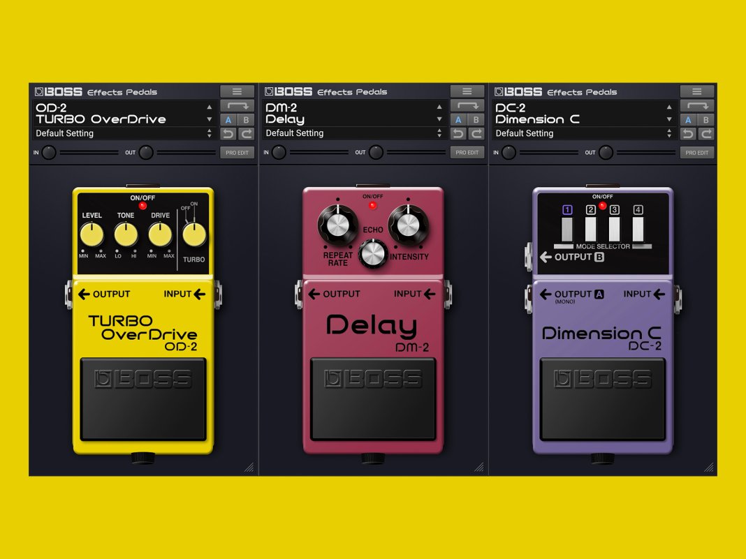 Roland adds three more historic Boss pedals to its effects plugin