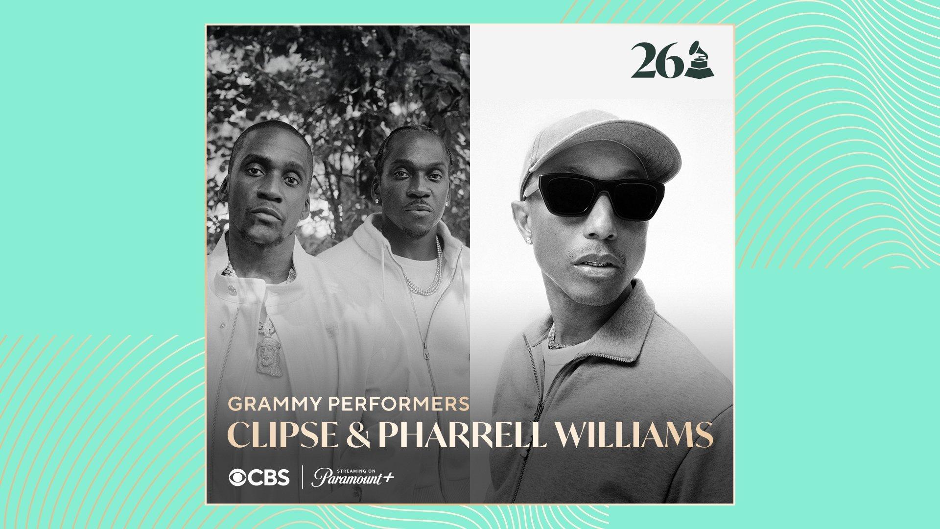Clipse & Pharrell Williams To Perform At The 2026 Grammys