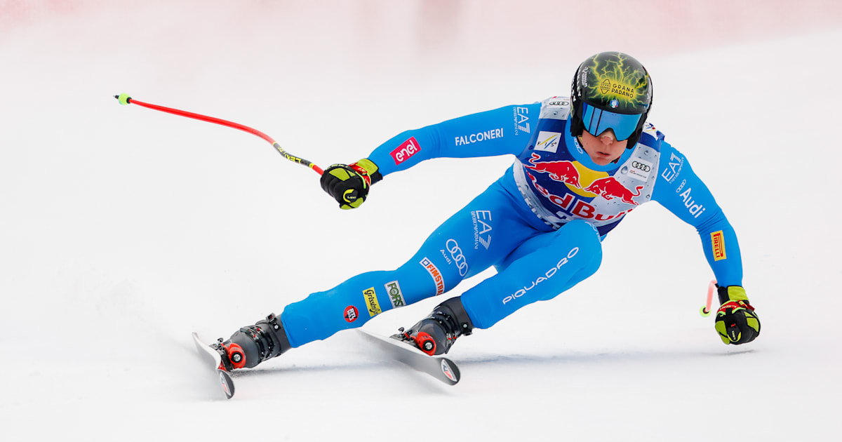 Italy’s rising star Giovanni Franzoni edges Marco Odermatt to win Kitzbühel downhill