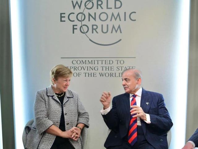 PM Shehbaz kicks off Davos engagements with meeting with Palestinian PM