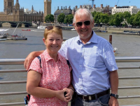 Mair Wilson, who has been recognised for her work as a foster carer in the New Year Honours, with her husband Roy.