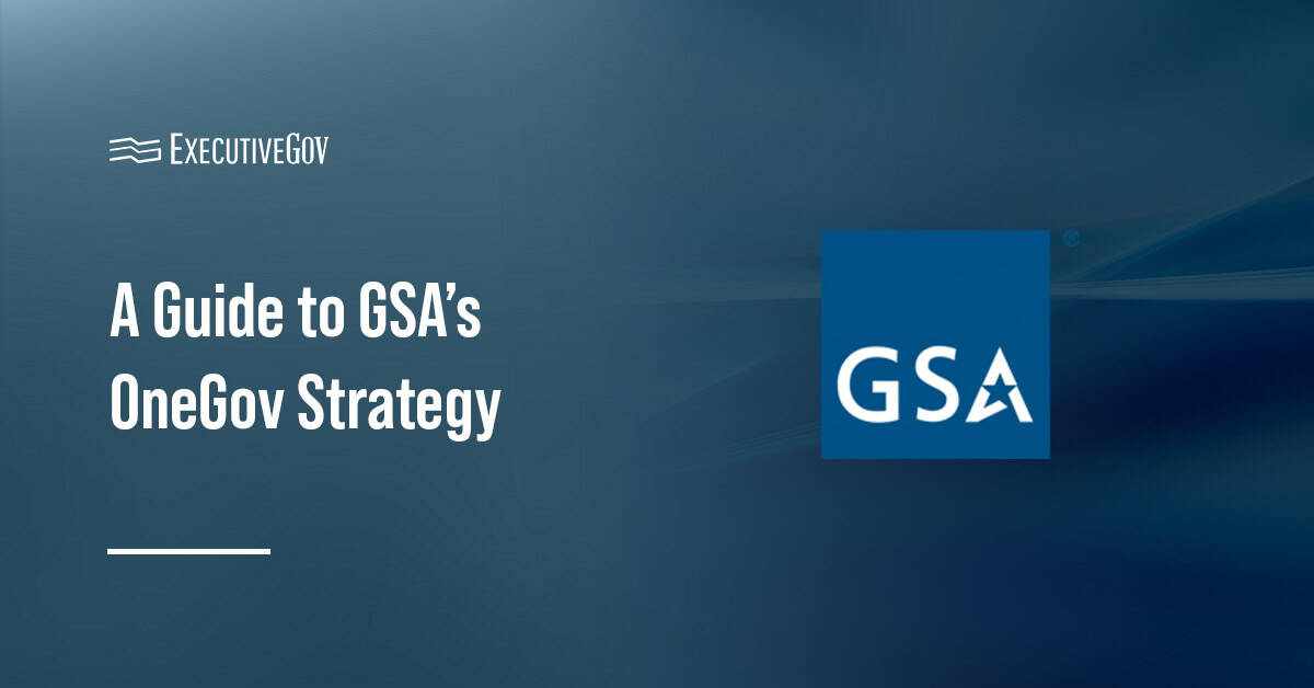 General Services Administration's logo. GSA is signing OneGov agreements with technology companies