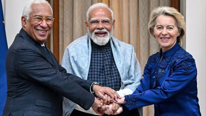 EU and India clinch trade deal to slash €4bn of tariffs on bloc’s exports