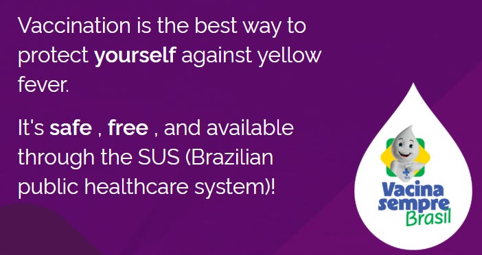 Measles and yellow fever vaccination campaigns are being intensified in high-traffic areas of São Paulo