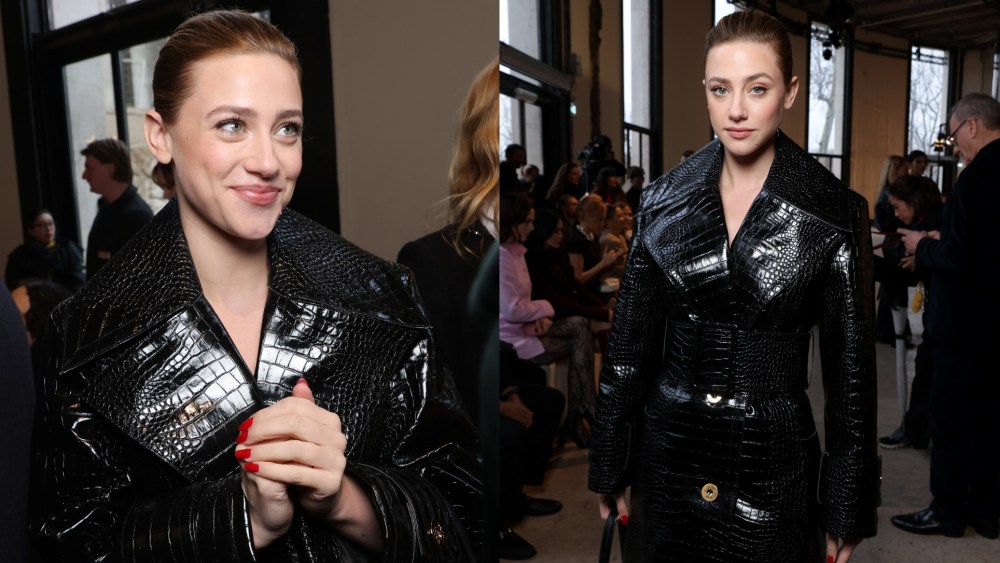 Lili Reinhart Bundles Up in Black for Patou During Paris Fashion Week