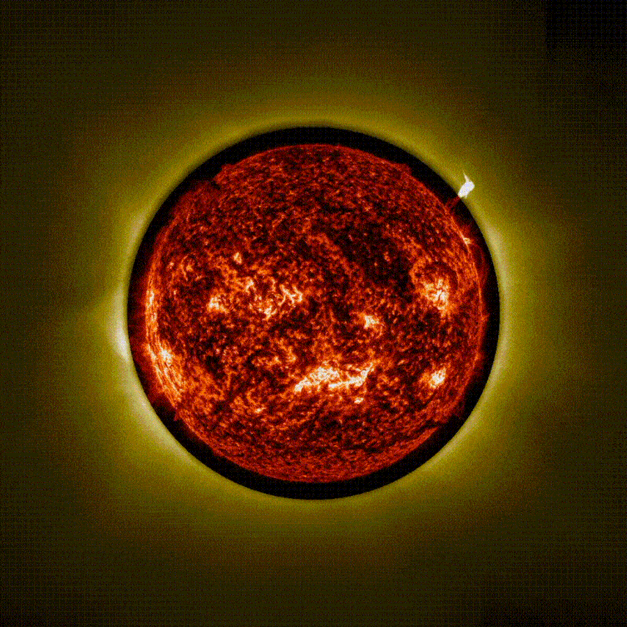 Stunning time-lapse video captured using ‘artificial eclipse’ shows 3 massive eruptions on the sun