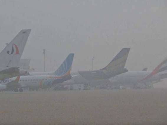Fog affects flight operations at SIAL