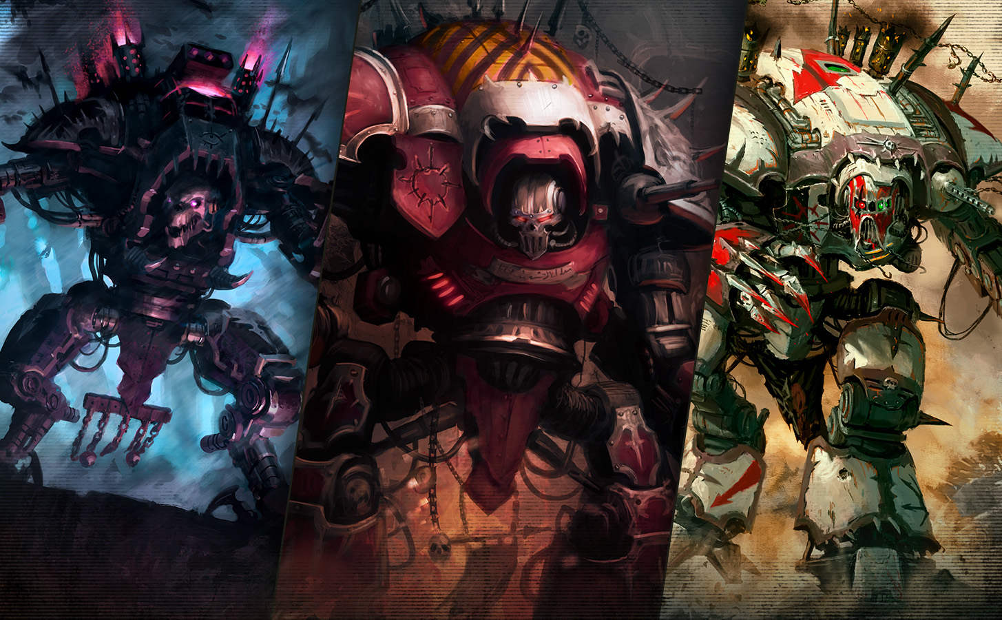 Warhammer art through the years: Chaos Knights