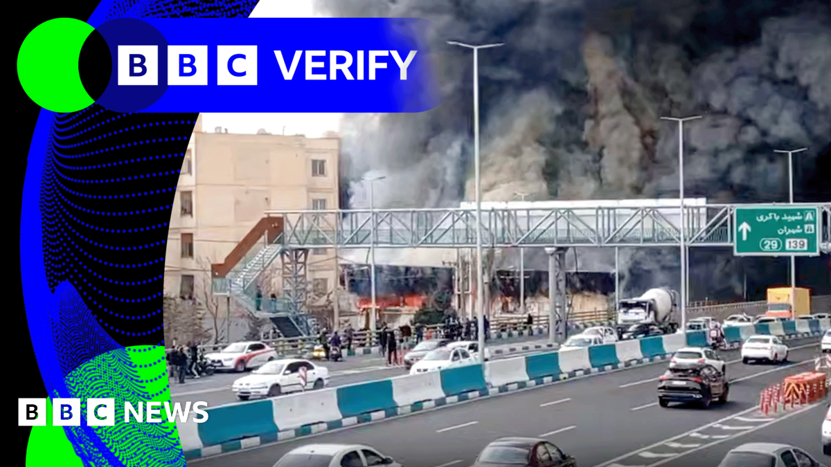 BBC Verify: Videos show massive fire at market in Iran’s Tehran