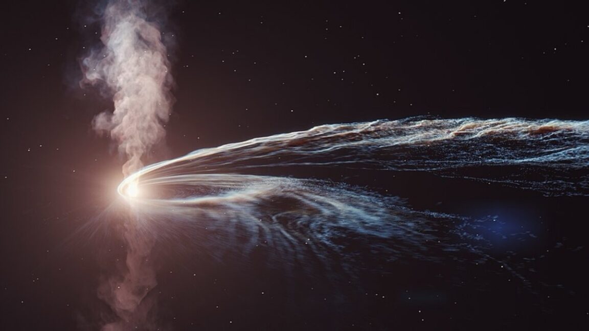 This black hole “burps” with Death Star energy