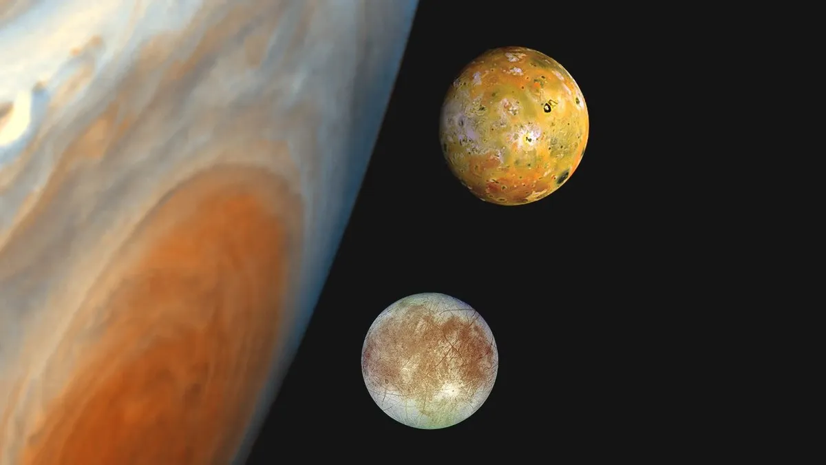 New study uncovers the formative conditions that made Io dry and Europa watery