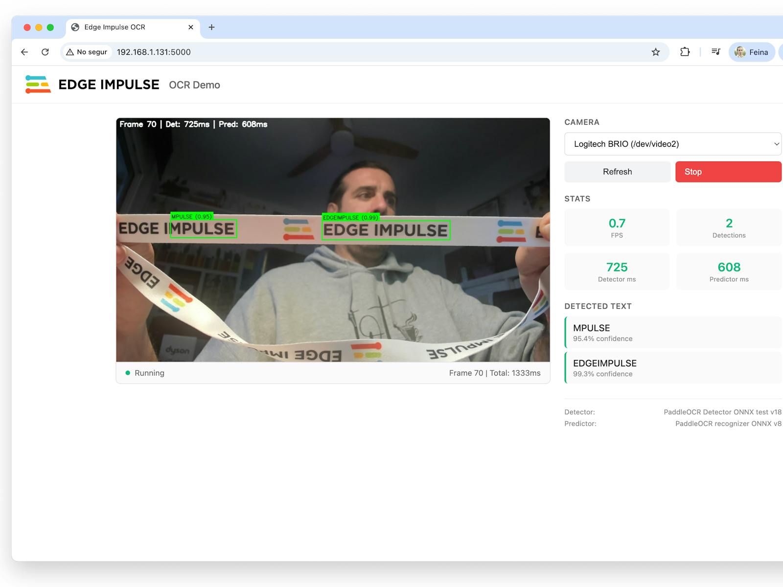 OCR on Arduino UNO Q with Edge Impulse using Model Cascade
