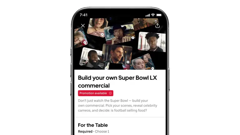 Uber Eats lets fans build their own Super Bowl ad with in-app integration