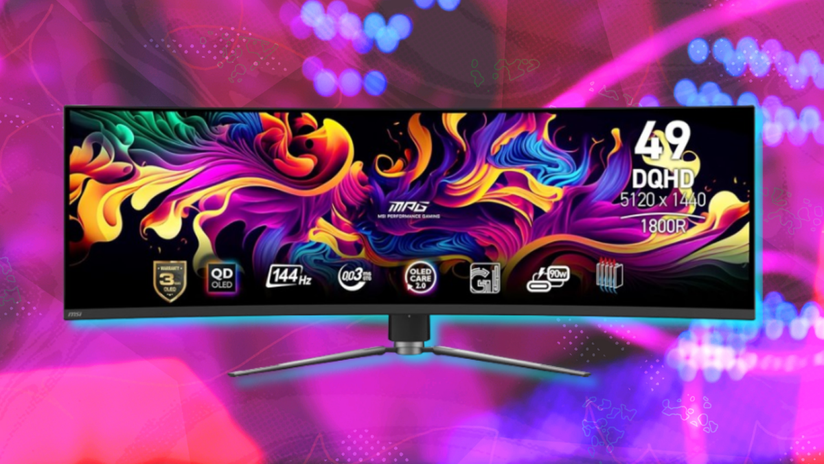 Gaming monitor deal: Save $100 on MSI MPG 49-inch curved OLED gaming monitor