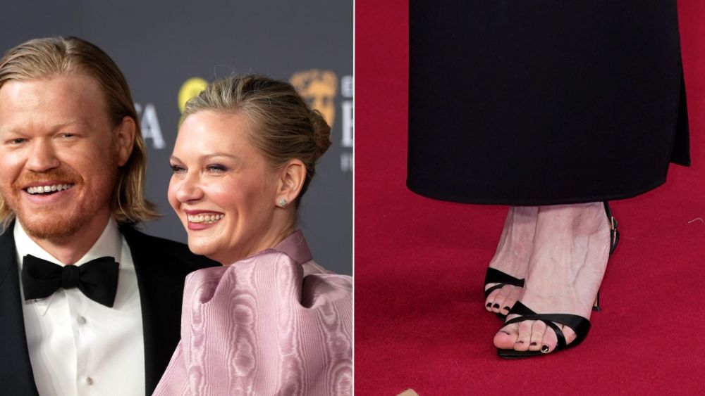 Kirsten Dunst Offsets Valentino Couture Volume With Aquazzura Sandals