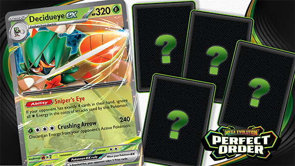 Decidueye ex, Lapras ex, Lumiose City, and More from Mega Evolution—Perfect Order