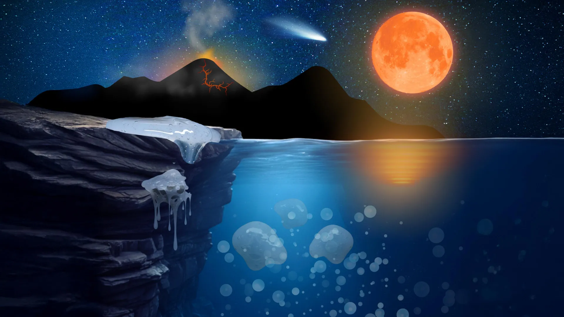 Life may have started as sticky goo clinging to rocks