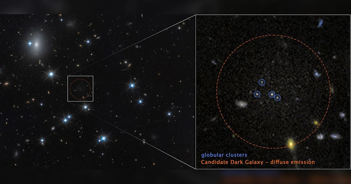 Hubble Spots Bizarre Galaxy That Appears to Be 99.9 Percent Dark Matter