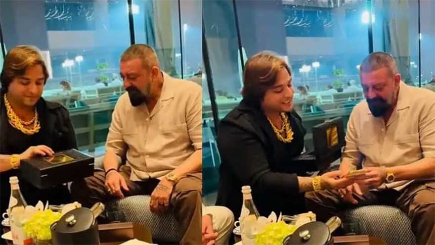 Pakistani fan gifts gold-plated iphone to Sanjay Dutt