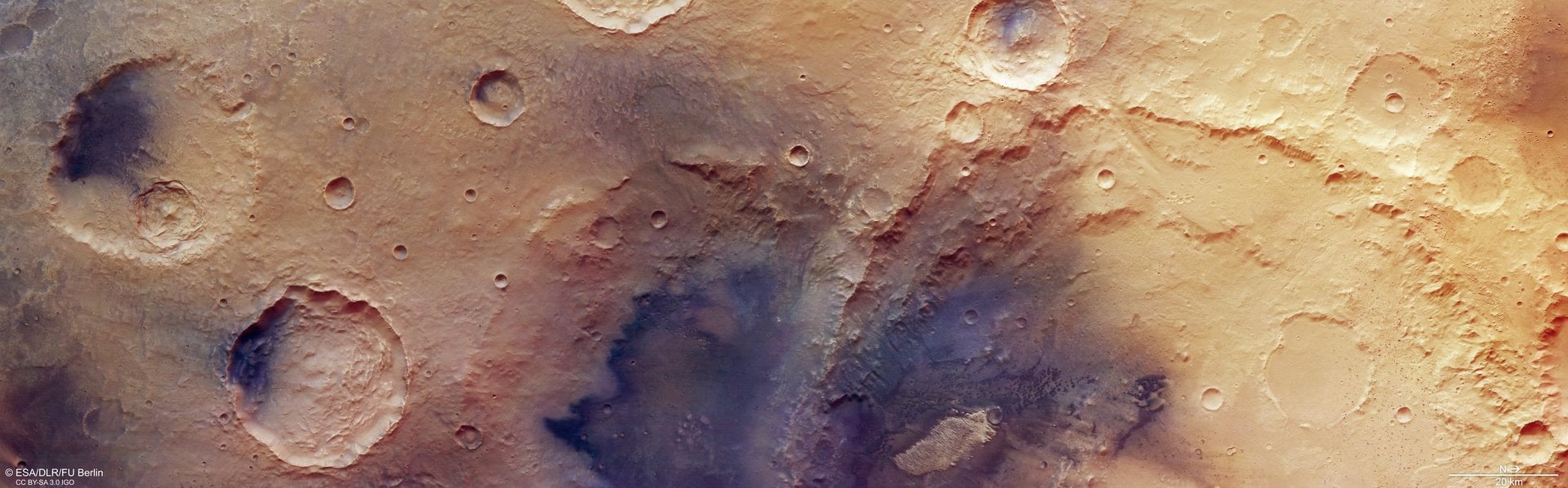 Mars Express Images Reveal Mars’ Pockmarked Surface