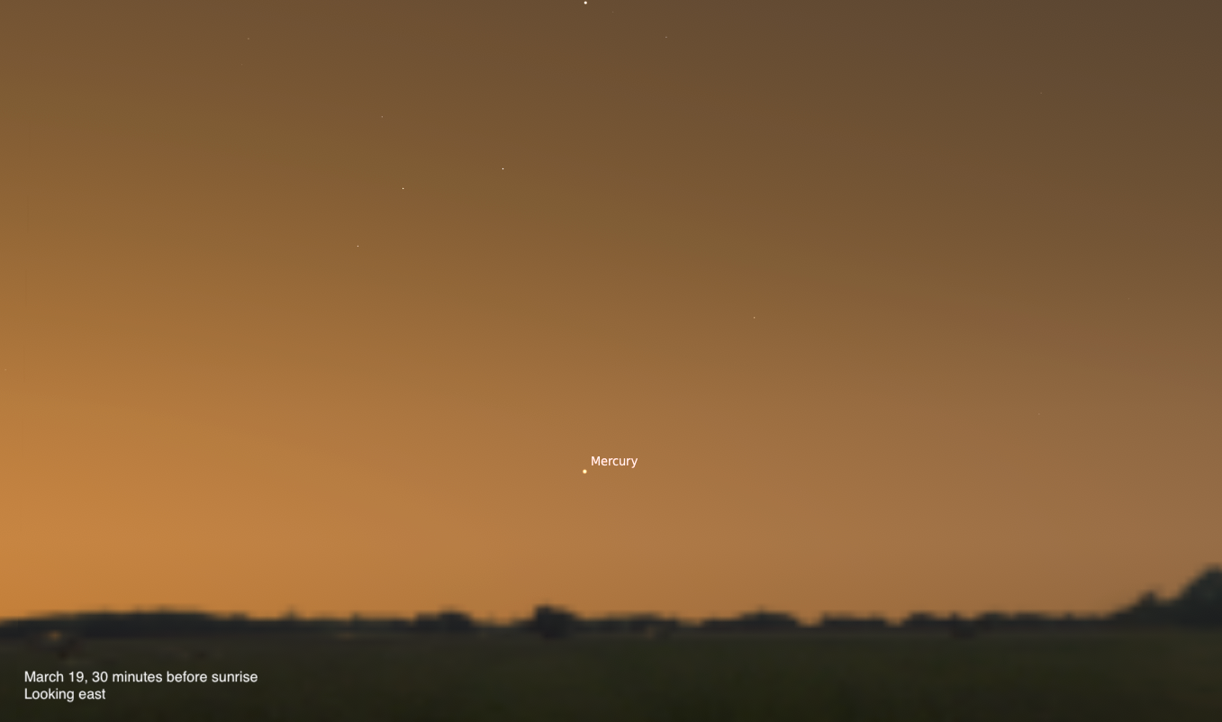 The Sky Today on Thursday, March 19: Mercury stands still