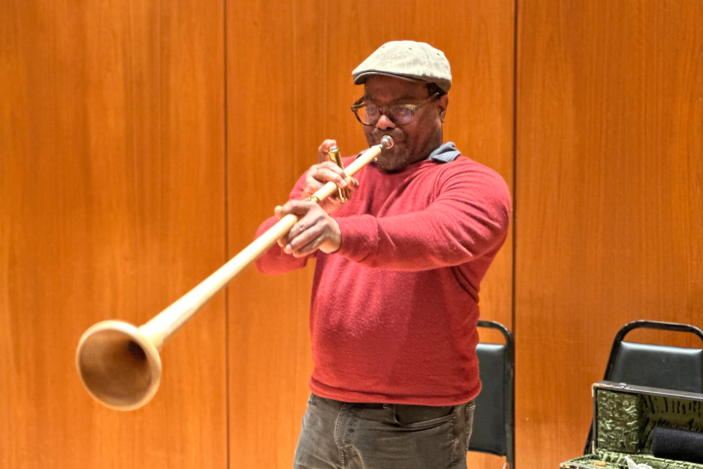 Specially built wood horn known as holztrompete sounds at Met Opera in Wagner’s `Tristan und Isolde’