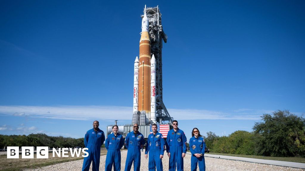 Nasa’s Moon rocket Artemis rolls back to pad for possible April launch