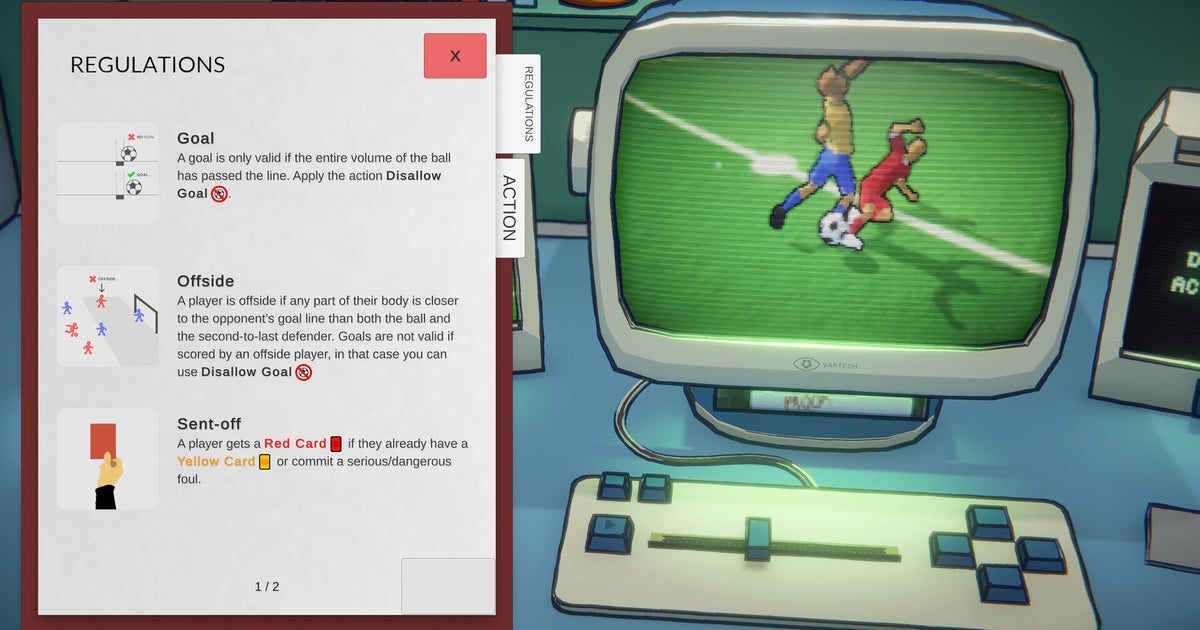 Eye of the Match is Papers, Please, Severance, and Pro Evolution Soccer 2 mixed up into an enticing concotion