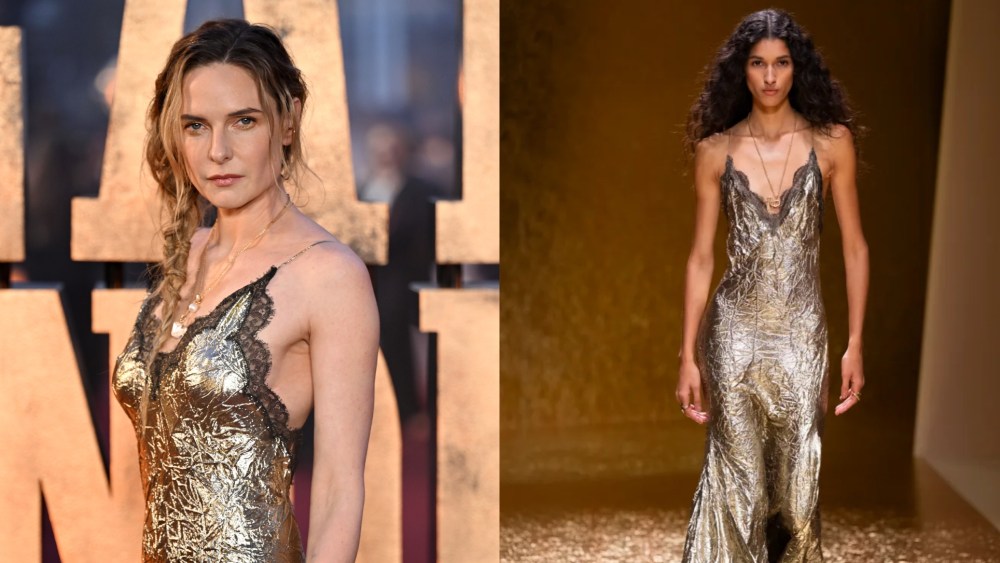 Rebecca Ferguson in Roberto Cavalli at ‘Peaky Blinders’ Movie Premiere