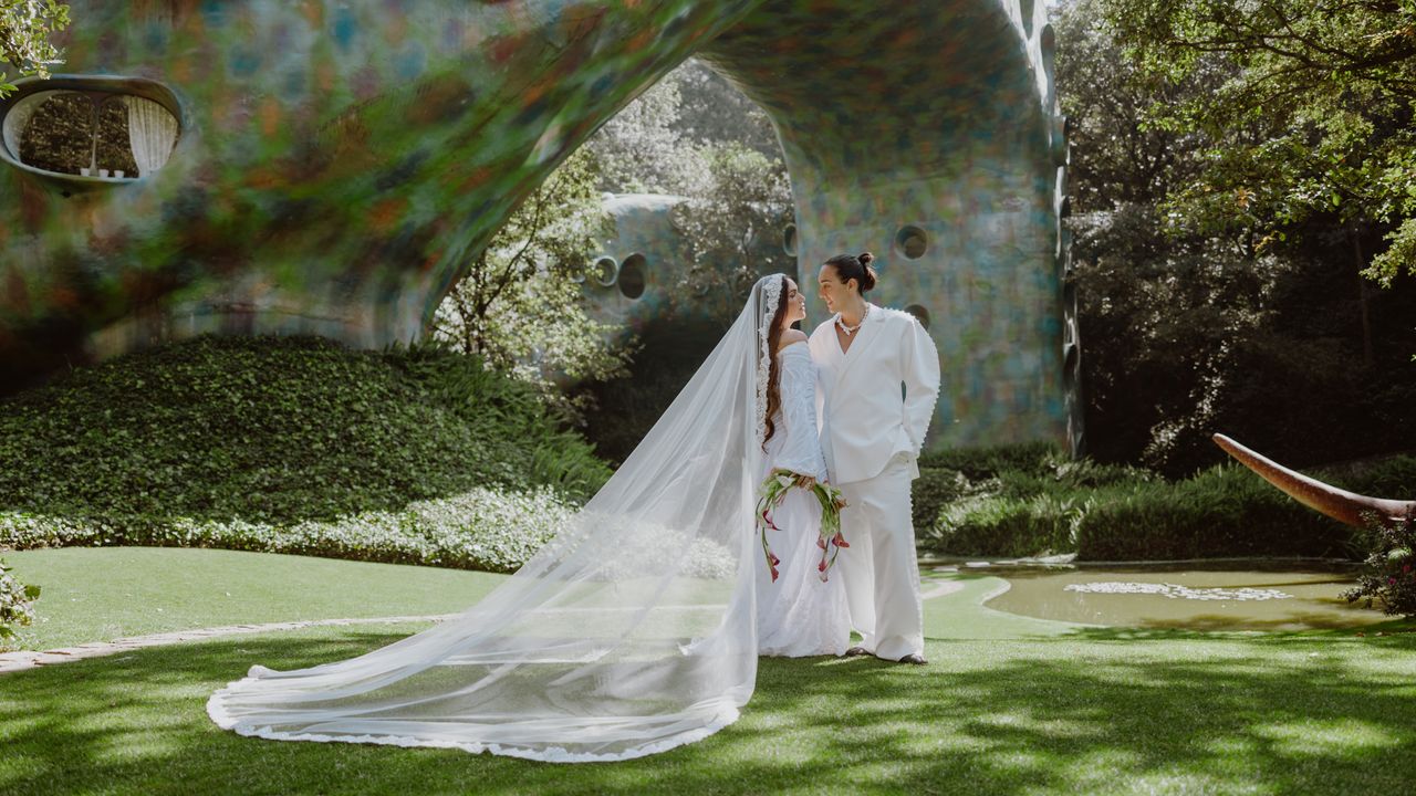 The Brides Hosted a “Lucid Dreaming”-Inspired Wedding at a Surrealist Sculpture Park Outside Mexico City