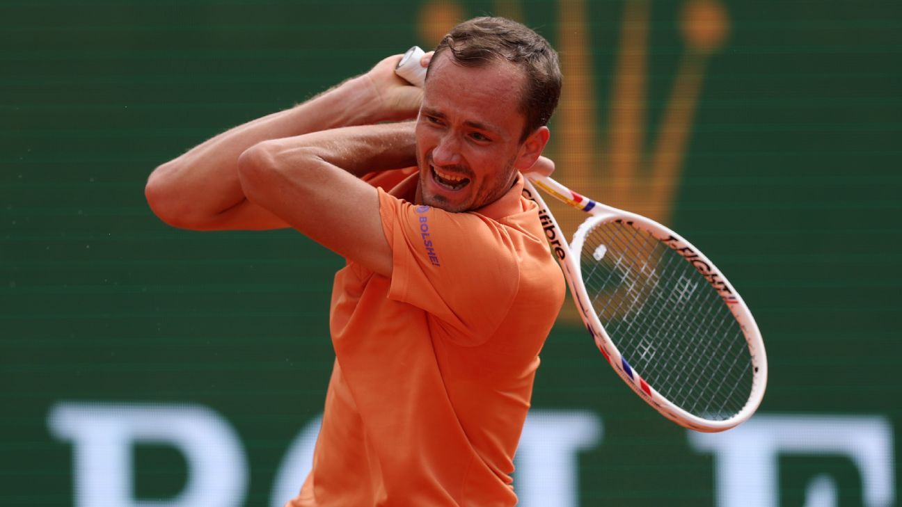 Medvedev fined for smashing racket at Monte Carlo Masters