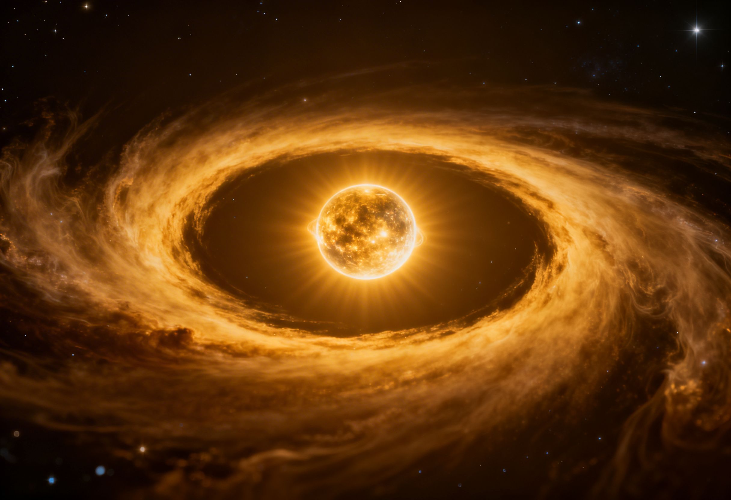 Warm gas ring found around a newborn star